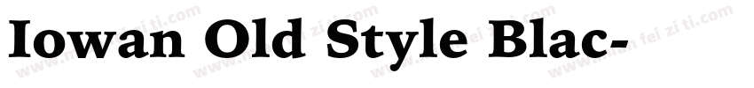 Iowan Old Style Blac字体转换